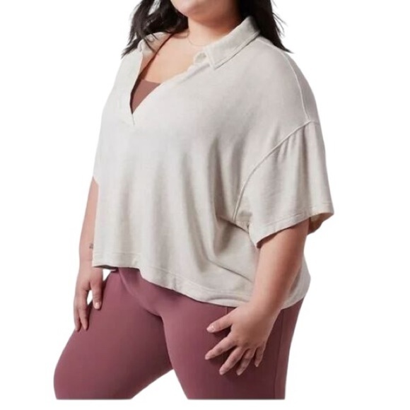 ATHLETA Westwood Soft Jersey French Terry Cotton Sweatshirt Tee - Picture 3 of 12